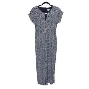 Shelby & Palmer Size Small Geometric Print Long Jumpsuit/Romper-Palazzo Legs
